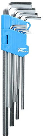 AB Tools Extra Long Metric MM Allen Hex Keys 1.5mm - 10mm 9pc Hard Wearing Set