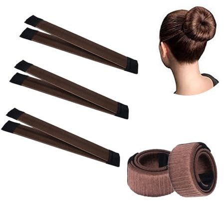 TRIXES 3-er Pack Dutt Maker Haarteil Easy Hair Haar-Styling-Tool Schnappband Haarband - Beauty Aid Zubehör für Haarknoten