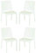 Liberoshopping Silla apilable de Polipropileno, Moderna, para Interiores y Exteriores, jardín, Bar, Cocina, Modelo Volga (Blanco, 4 sillas)