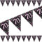 Florsol Carpeta: 4m Wimpelkette * Zahl 70 * in Pink-Silber-Schwarz | Metallic-Glitzer-Deko zum 70. Geburtstag oder Jubiläum | Sparkling Dekoration Oma Senioren