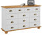 IDIMEX Schubladenschrank Sideboard Colmar weiß/braun, massives Kiefernholz mit 11 Schubladen