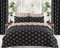 DTEX HOMES Single Duvet Cover Set 220 Thread Count 100% Egyptian Cotton Reversible Printed Hotel Quality Duvet Cover Ultra Soft Easy Care Luxury Duvet Cover Sets (Lantern Black)