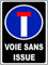 Jintora - Dibond en aluminium - Voie sans Issue - 400x300mm