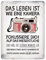 Metallschild XL mit Kamera Motiv und Spruch: Das Leben ist wie eine Kamera