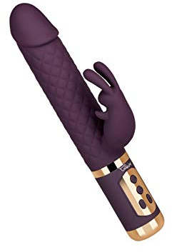 EIS Luxuriöser Perlenvibrator mit Rautenmuster | 23,5 cm | Sexspielzeug | Vibrator mit 7 Vibrationsprogrammen und 5 Rotationsstufen | Hautfreundliches Silikon | Sex Spielzeug für Frauen | Sex Toys