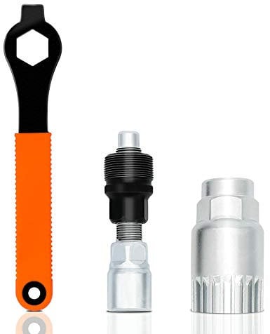 Fahrrad Kurbelabzieher und Tretlager Werkzeug mit 16 mm Schlüssel Fahrrad Kurbel Werkzeug Set Fahrrad Tretlager Werkzeug Inbusschlüssel Schraubenschlüssel Geeignet zum Entfernen der Fahrradkurbel