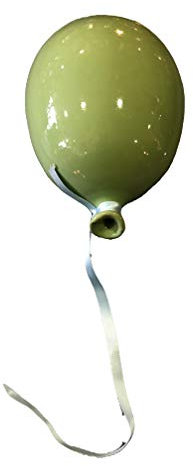 Palloncini in Ceramica da Parete, Palloncini in Ceramica, Palloncini in Ceramica da Appendere, Palloncini in Ceramica da Parete 16 cm (Verde)