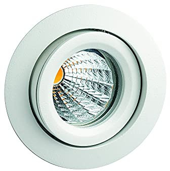 Alu Druckguss Einbaustrahler für MR16, schwenkbar, Clipverschluss, IP20, weiß