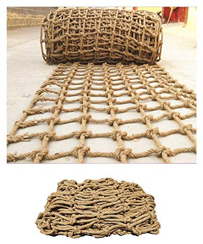bandezid Kletternetz, Hanfnetz, Kindersicherheitsnetz, Fallschutz, Treppennetze, Zaunnetze, Decken-dekorative Netze gewebtes Seil, LKW, Anhänger, Netz, Hanfseil, 1 x 8 m
