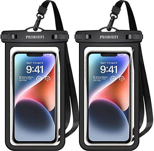 Universelle wasserdichte Handytasche, wasserdichte Handyhülle für iPhone 15, 14, 13, 12, Pro Max, XS Plus, Galaxy S24+, S23 bis zu 17,8 cm, IPX8, wasserdichte Handy-Trockentasche, Strand, Urlaub