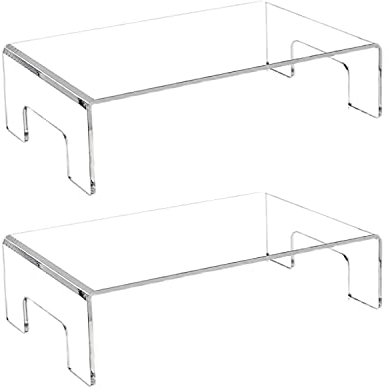 2 Set Espositore Alzata in Acrilico Trasparente, Espositore Vetrina in Plastica per Espositore Pops Figure, Gioielli, Caramelle, Cupcake, Dessert (17.5x8x7cm/6.9x3.1x2.8 Pollici)