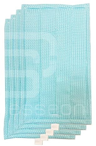 PIESSEONLINE Panni x4 compatibili universali soft per pulilava Folletto sp600, azzurro