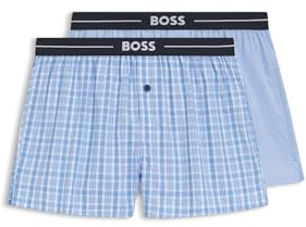 BOSS Zweierpack Pyjama-Shorts Aus Baumwolle Mit Logo Am Bund