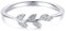 Musihy Ring Silber 925 Damen, Wedding Ring Blatt Zirkon Ring Silber Ringgröße 52 (16.6)
