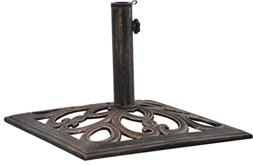 INLIFE Sonnenschirmständer Bronze 12 kg 49 cm Gusseisen
