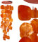 ART-CRAFT Capiz Muschel Kette Girlande orange als hänge Deko für Fenster oder deko Wohnzimmer Garten Dekoration Länge 70cm