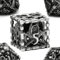 DND WürfelSet Rollenspiel, Polyedrische Dice Set D&D Würfel Set Metall für Brettspiel Dungeons and Dragons Verwendet Wird (S-Retro Silver)