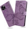 DENDICO Cover per iPhone 11 PRO, Portafoglio Custodia in PU Pelle per iPhone 11 PRO, Antiurto Cover a Libro con Slot per Carte, Viola