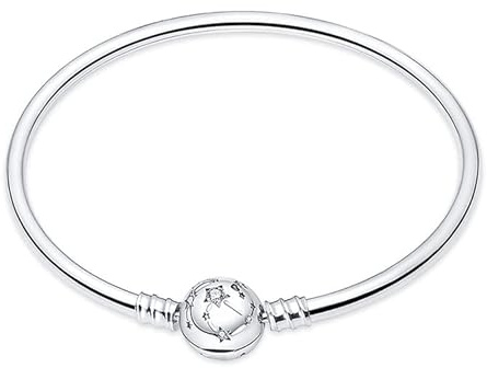 Pandach Armband Damen 925 Sterling Silber, Armbänder Moments Schlangen-Gliederarmband Armkette Valentinstag Muttertag Geburtstags Weihnachten Geschenk für Frauen Freundin Mama CMB051