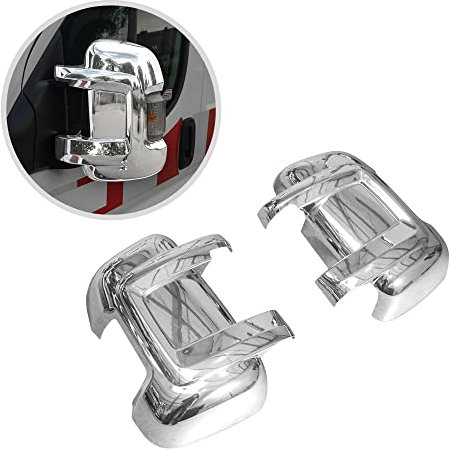 CHROMEMASTER | Spiegelkappen Kompatibel mit Fiat Ducato X250 ab Bj. 2006 | ABS-Kunststoff Spiegelabdeckungen Verleihen dem Auto ein Einzigartiges Aussehen und Schützen vor Beschädigungen