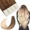SURNEL Tape in Extensions Echthaar Balayage #8T60 Hellbraun bis Platinblond Tape in Extensions(tape#8T60-55cm)