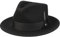 Stetson Burdock Fedora Wollhut - Schwarzer Hut - Klassischer Bogart-Stil - Wasserabweisend mit Asahi Guard - Herbst/Winter - Unisex schwarz M (56-57 cm)