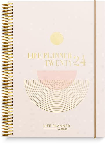 Burde Agenda 2024 | décembre 2023 à janvier 2025 | Calendrier en italien | Agenda hebdomadaire | Format A5 | Agenda journalier 2024 | Life Planner Pink