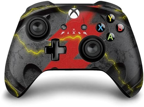 Head Case Designs Offizielle The Flash 2023 Batman Flash Logo Grafik Kunst Vinyl Haut Gaming Aufkleber Abziehbild Abdeckung kompatibel mit Xbox One S/X Controller