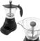 MAKA Moka Elettrica 1-3 Tazze Caffettiera con 1 Filtro per 1 Tazzina Pronto in 4 Minuti Mantiene il Caffè Caldo per 30 Minuti 400W Autospegnimento Alluminio Nero Grigio Argento Antischizzi (Nero)