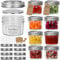 HYCKee Small Mason Jars 8 Pack, 4oz/120ml Mini Canning Jars with Regular Lids for Jelly Herbs Spice Honey Storage, Small Glass Jars Candle jars, Extra Lids Tags Label Included