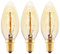 Aidencor Small Screw Candle Light Bulbs, Vintage E14 Edison Filament Light Bulb Dimmable Decorative 40W SES Bulbs Warm White 2700K, Pack of 3