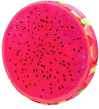Fruchtkissen 40 cm Runde Frucht Sitzkissen Wurfkissen Kinder Bodenkissen 3D Kiwi Orange Zitrone Lustiges Obstkissen Stuhlsitzkissen Dekorative Kissen für Stuhl, Sofa, Wohnzimmer, Garten (Pitaya)