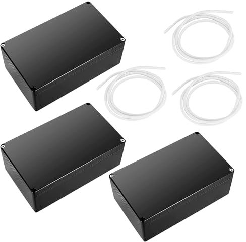 Elektronik Anschlussdose, ABS Kabelgehäuse Verteilerkasten, 3 Stück Abzweigdosen Wasserdichte, Aufputzdose, Electronic Projekt Box, Anschlusskasten Gehäuse Kunststoff (100 x 68 x 50 mm)