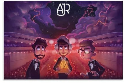 bLackT Ajr Poster, Musikband, Comic, Leinwandkunst, Poster und Wandkunst, hängende Dekoration für moderne Familienflure, 30 x 45 cm