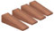 Wooden Door Stop,4 Pcs Door Wedge Floor,Dark Brown Triangular doorstops Wedge,Sloping Design Anti Slip Beech Wooden Heavy Duty Door Stop, Door Holder for Bedroom Living Room