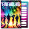 HIDEBLOOM Disco Party Einladungskarten Kindergeburtstag Mädchen I 12 Stück I DIN A6 (10,5 cm x 14,8 cm) I Einladung Geburtstag I Einladungen Kinderparty I Einladungskarten Disco Party Kinder
