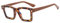 MUTYNE Modische, zweifarbige, quadratische Brille für Damen und Herren, Vintage, klarer Rahmen, luxuriöse Nietenbrille für Damen, C8