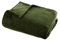 Atmosphera Créateur d'intérieur - Plaid Doux Uni Flanel 125x150cm Vert Kaki