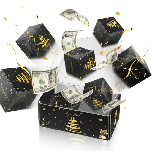 Geldgeschenke Überraschungsbox - Explosion Box für Geburtstag, Weihnachten, Jubiläum, Valentinstag, Hochzeit - Gift Box mit Geldgeschenkverpackung