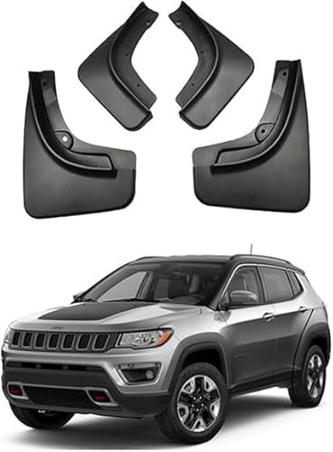 GuGuoZZ Auto Schmutzfänger für Jeep Compass 2017-2024 1.4t Kotflügelschoner Schlamm Klappen Kotflügel Schmutzfänger Spritzschutz Kotflügel Spritzschutz Auto