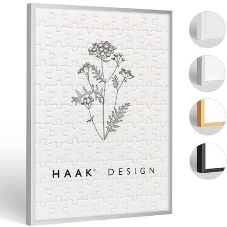 Haak Puzzlerahmen Alena Aluminium Natur 80 X 120 cm (ca. 3000 Teile) Aluminium Bilderrahmen Rahmen für Puzzle