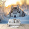 Tier Husky Fototapete Panorama Wandbild Weiß Art Fototapete Wandtapete Wohnzimmer Kinderzimmer Wanddeko Vlies Tapeten Poster TV Hintergrund Wandbilder 300x210 cm