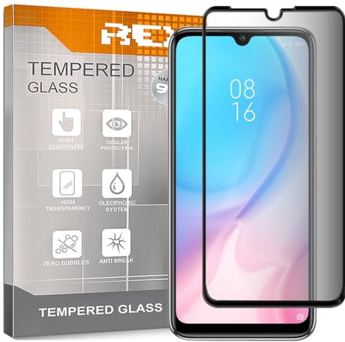 REY Protector de Pantalla Antiespía para XIAOMI MI A3 - CC9e, Cristal Vidrio Templado Premium