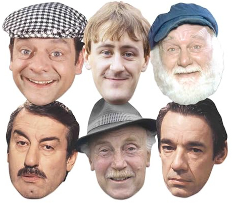 Star Cutouts SMP458 Only Fools & Horses Party Pack Of 6 Cardboard Face Masks