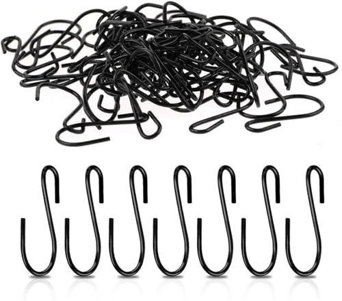 sadwqgewnbf 60 PCS 1 Inch Mini S Hooks for Hanging S Shaped Hanging Hooks Stainless Steel S Ornament Hooks Metal Mini Ornament Hooks for Crafts Jewelry Hanging Pot Plants,Silver