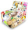 Clear Stuffed Animal Bean Bag Chair Cover for Kids, Kids Toddler Armchair, Comfy Children's Furniture, 60×45×60cm Soft Child Safe Seat, Playroom Sofa, stuffed animal bean bag storage (X-Large)