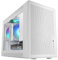 MARS GAMING MC-XPS, Ultracompact MicroATX Gaming Case, Tempered Glass + Mesh Panels, FRGB 120mm Fan, Mesh Cooling Technology, Dual PSU Support for ATX and SFX, Mini-Tower PC USB-C, White