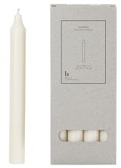 Broste Copenhagen Rustic Tapered Candle, 8er Pack, Moonlight Haze