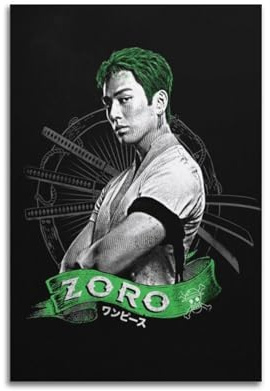 XZCEWSS TV-Show-Poster, einteilig, Zoro-Poster, dekoratives Gemälde, Leinwand, Wandposter und Kunstdruck, moderne Familienschlafzimmer-Dekoration, Poster, 20 x 30 cm