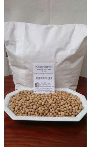 Naturhaus Kaiser Kirschkerne – natürlicher Füllstoff ztum befüllen für Kissen, Wärmekissen & DIY – nachhaltige Kirschkernkissen Füllung, gereinigt & getrocknet (5 kg)